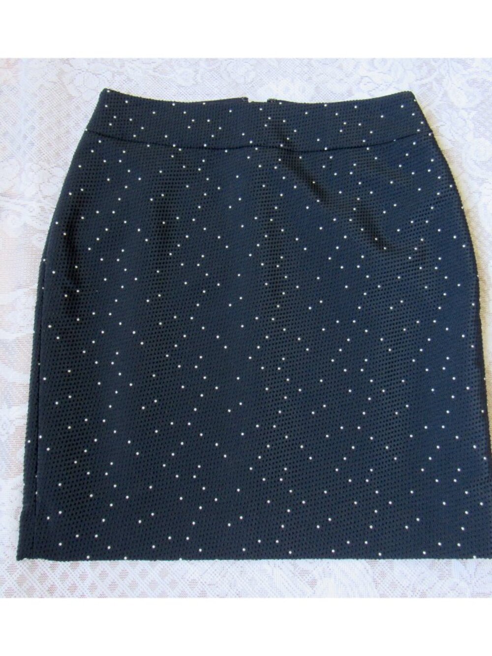 Ann Taylor Pencil Skirt, sz. 4, silk 7%,Ink Blue.